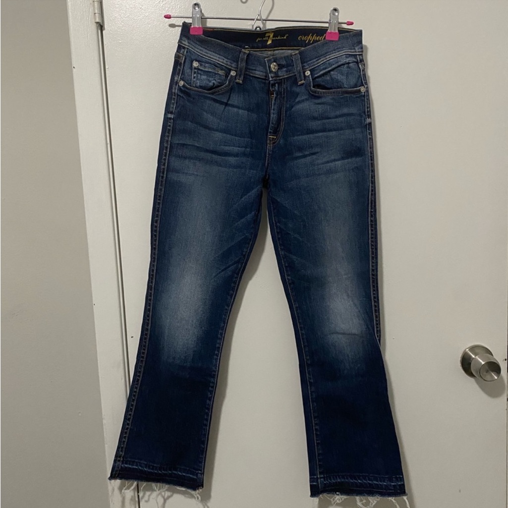 7 For All Mankind Cropped Boot Jeans Size 25